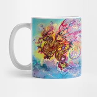 SEA DRAGON Pink Aqua Blue Fantasy Mug